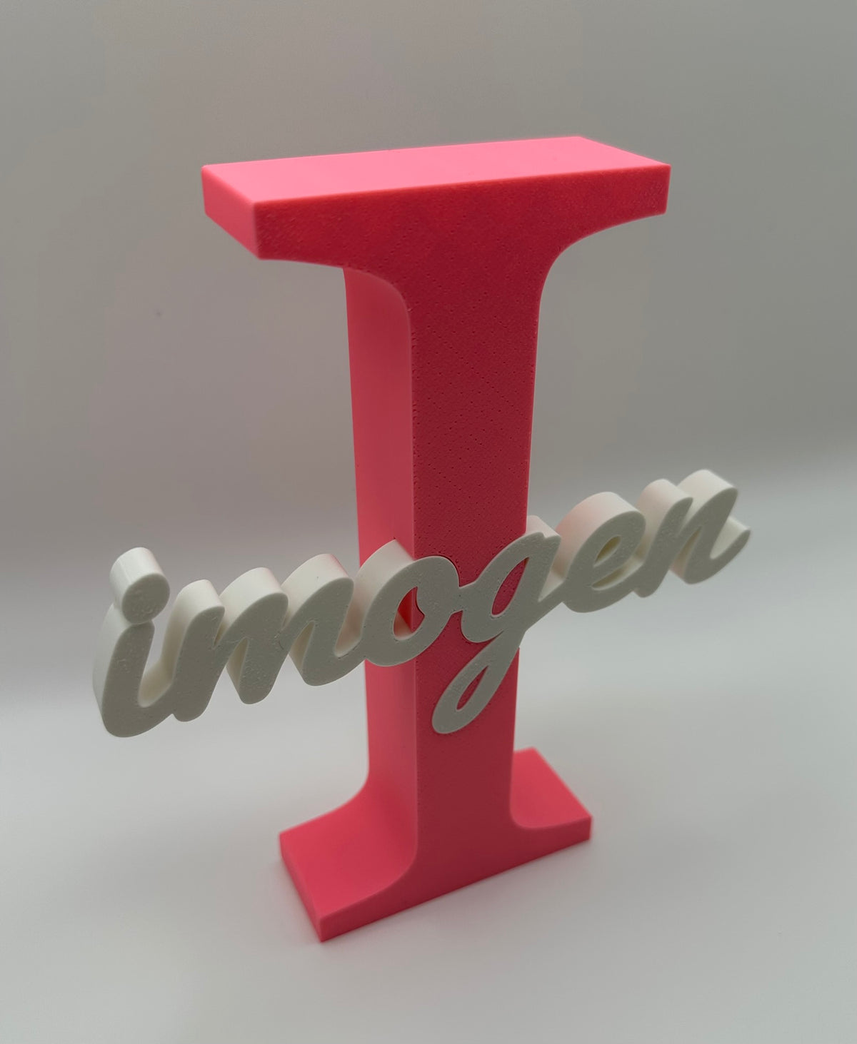 Personalised free-standing name plaque for desk, shelf, or window ledge