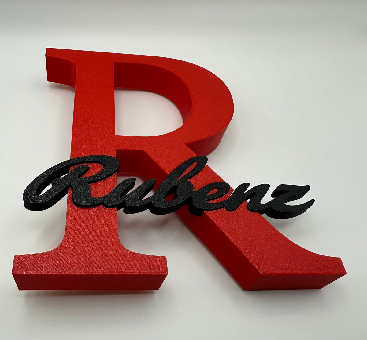 Personalised free-standing name plaque for desk, shelf, or window ledge