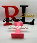 Personalised free-standing name plaque for desk, shelf, or window ledge